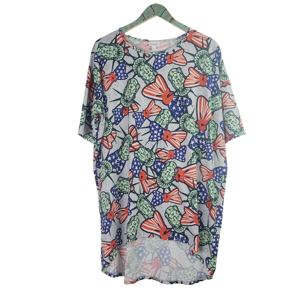 Lularoe Irma T-Shirt Statue of Liberty Sz L